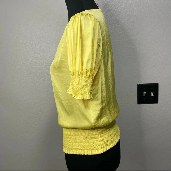 Philosophy Gathered Peasant Top Sun Yellow SMALL - Picture 2 of 4